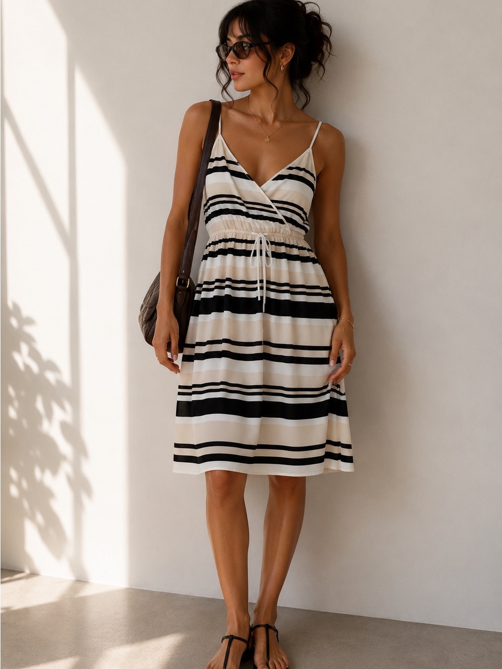 Babaton by Aritzia Striped Slip Dress